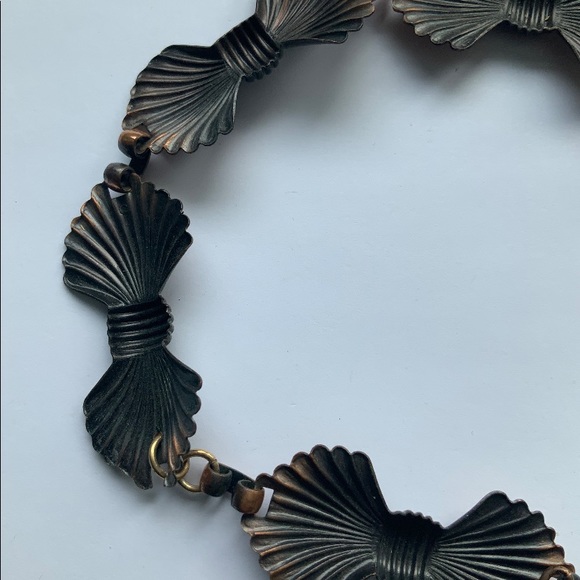 VTG Burnished Copper Modernist Choker Necklace - Picture 6 of 7